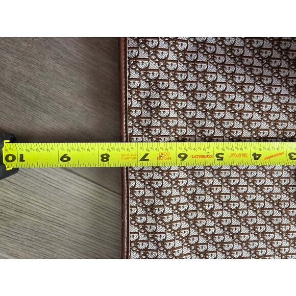 Christian Dior Vintage Trotter Monogram Clutch Bag Brown Canvas & Leather - Picture 6 of 7